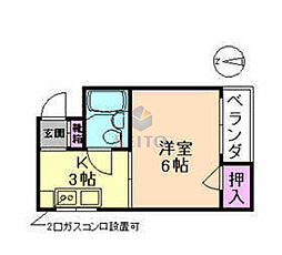 ドリームマンション 1Kの間取図画像