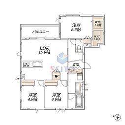 (仮称)豊中市本町3丁目ヘーベルメゾン 3LDKの間取図画像