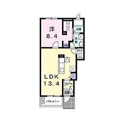 エスペランサ 1LDKの間取図画像