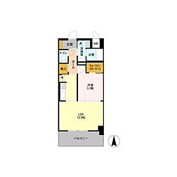 フロンティア・コンフォート研究学園 4階1LDKの間取り