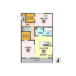MOTOWNHOUSE 2LDKの間取図画像