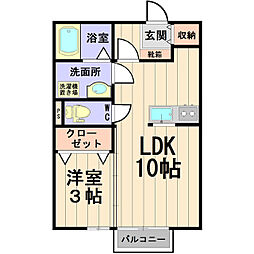 ルミエール東光台B 1LDKの間取図画像