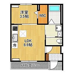 OLI OLI　B(オリオリB) 1階1LDKの間取り