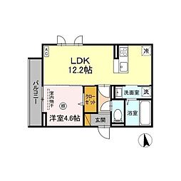 Serenvita　east 301 3階1LDKの間取り