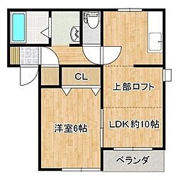 ワイズNS 1LDKの間取図画像