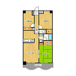 センチュリー時計台1 3LDKの間取図画像