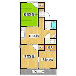 リーブル刈谷 1階3DKの間取り