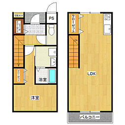 カーサ・デ・セレッゾ 1LDKの間取図画像