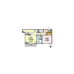 セレウィータ栄町 1LDKの間取図画像