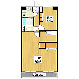 ルミエールアルシェ 1LDKの間取図画像