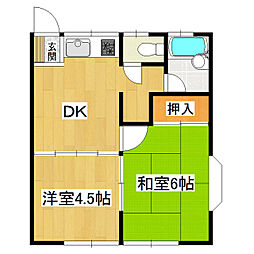 リリィ・クレイン 2DKの間取図画像