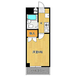 シャルムL21 1Kの間取図画像
