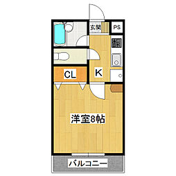 RCA-1 1Kの間取図画像