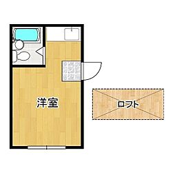 アークエステート25・26 1階1Kの間取り