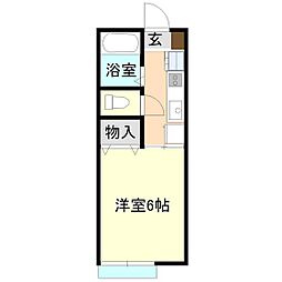 ルミエールＡ棟 1階1Kの間取り