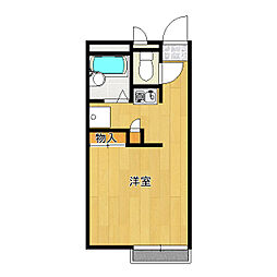 WISTERIA HILL 1階1Kの間取り