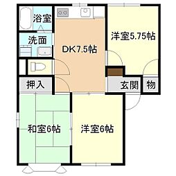 間取図画像 3DK