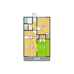 ガーデンパレスA 2LDKの間取図画像