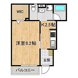 ラボーナ　A棟 1階1Kの間取り