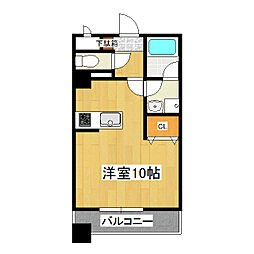 つくばエクスプレス みらい平駅 徒歩1分の賃貸マンション 7階ワンルームの間取り