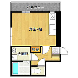 AQマンション ワンルームの間取図画像