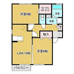 Mediateplaza守谷百合ケ丘 2LDKの間取図画像