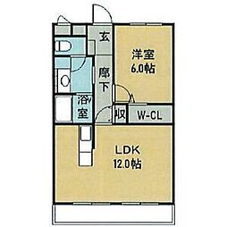 NKマンション第2 1LDKの間取図画像