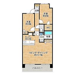 レヴィールひたち野フロントステージ1番街 2LDKの間取図画像