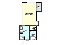 メゾンK 1Kの間取図画像