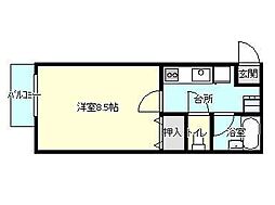 ハウスS&S 1Kの間取図画像