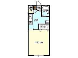 ノースハイムK 1Kの間取図画像