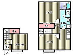 コーポミヨシ 2LDKの間取図画像