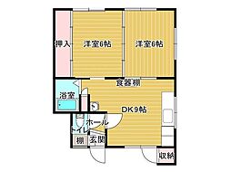 ミニマンション 2DKの間取図画像