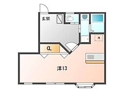 ノーブル・ハイム ワンルームの間取図画像
