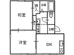 グレースフル赤坂C 2Kの間取図画像