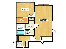 シルクハイツ 1LDKの間取図画像