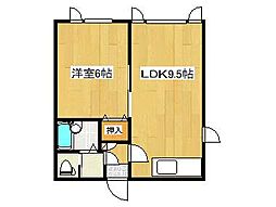 ROYALコートサイド 1LDKの間取図画像