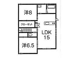 APANA浜だてB 2LDKの間取図画像