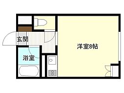 メゾン・ド・ラポート青森 ワンルームの間取図画像