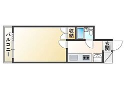 エトワール弘前第2 1Kの間取図画像