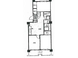 マンション如水 3DKの間取図画像