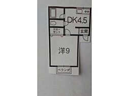 アゼリアコート柏崎 2階1DKの間取り