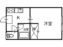 エクセレントC 1Kの間取図画像