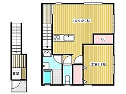 メゾンプランドール 1LDKの間取図画像