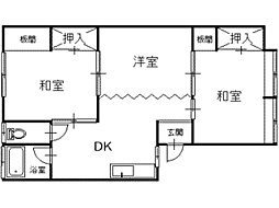 ハイツK 3DKの間取図画像