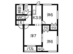 ロックウェルA 3Kの間取図画像