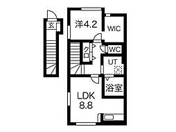 ヴィラージュ海老島A 1LDKの間取図画像