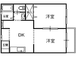 アーバン・ポリス 1LDKの間取図画像