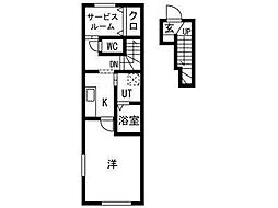 Mid Fair(ミッドフェア) 1SKの間取図画像