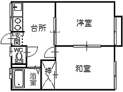 シティハイムサイトウ 2Kの間取図画像